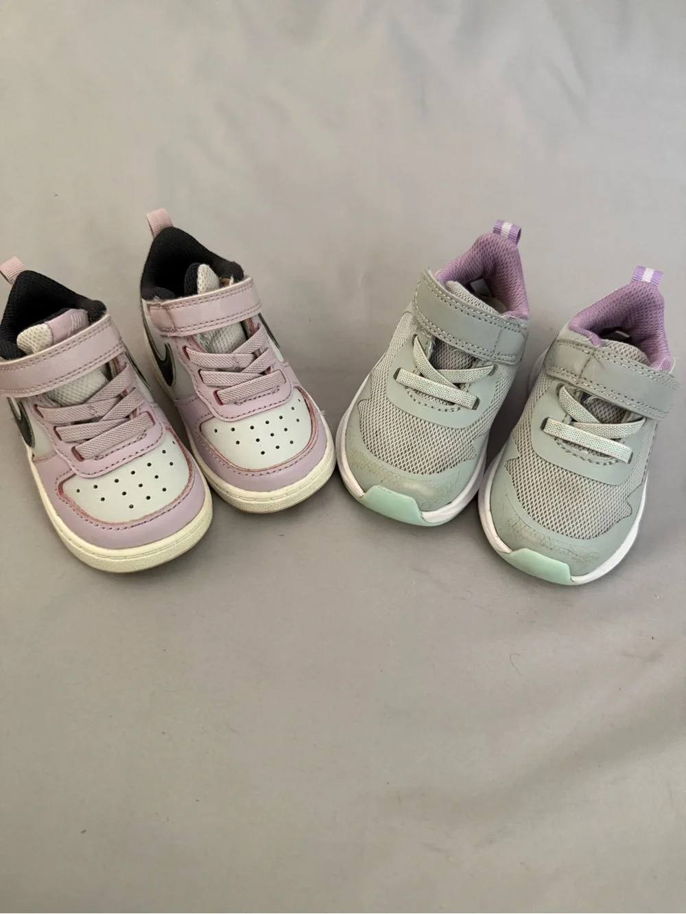 2 Pair Toddler Sneakers-Nike and Athletic Works - Velcro Strap size 4